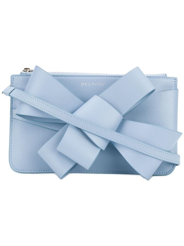 Delpozo Bow Shoulder Bag - Blue