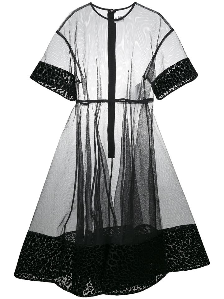 Comme Des Garçons Noir Kei Ninomiya Sheer Dress - Black