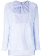Carven Long Sleeved Striped Shirt - Blue