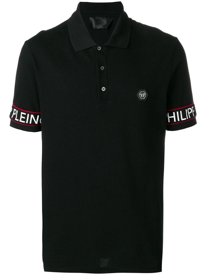 Philipp Plein Logo Detail Polo Shirt - Black