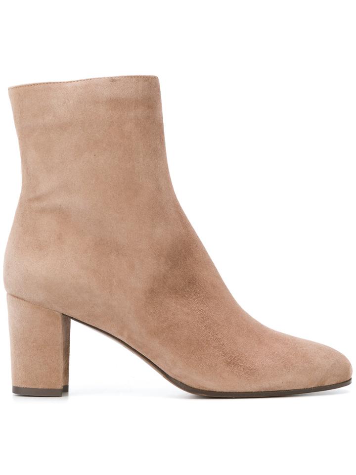 L'autre Chose Heeled Ankle Boots - Nude & Neutrals