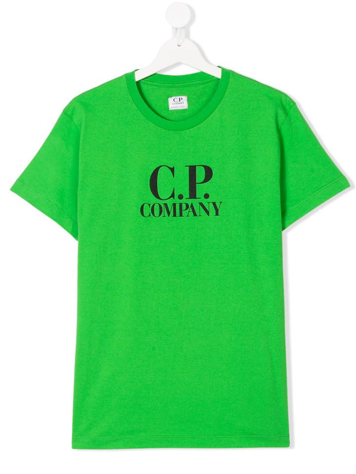 Cp Company Kids Teen Logo Print T-shirt - Green