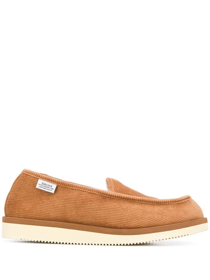 Suicoke Ribbed Style Loafers - Brown