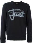 Just Cavalli Logo Print Sweatshirt, Men's, Size: Large, Black, Cotton