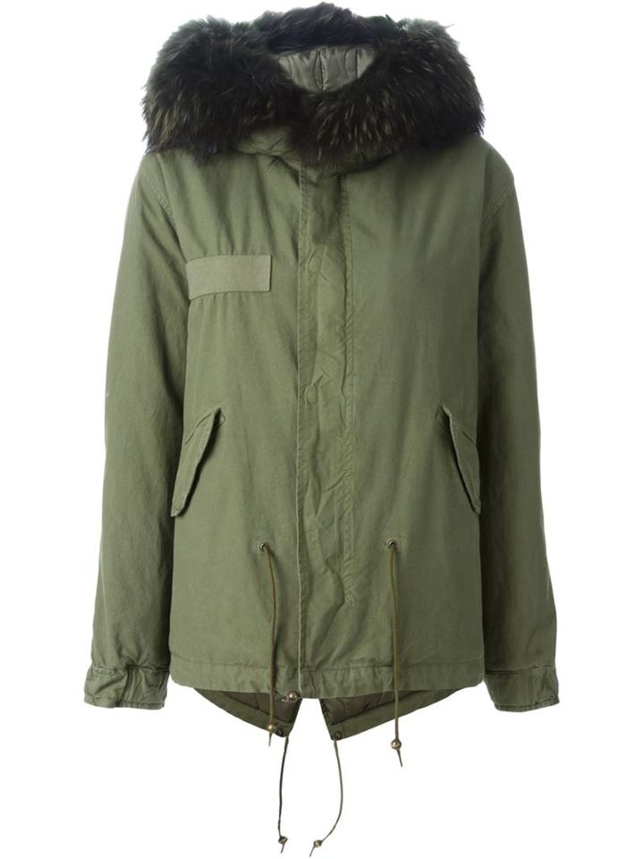 Mr & Mrs Italy Racoon Fur Trim Parka