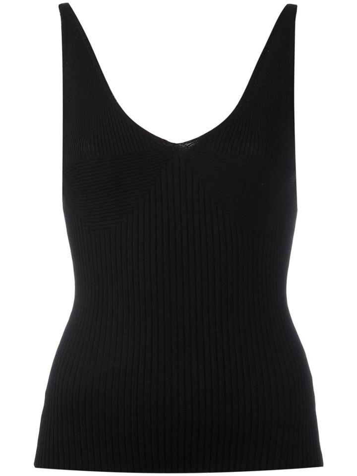 T By Alexander Wang Ribbed Knit Camisole, Women's, Size: Small, Black, Wool