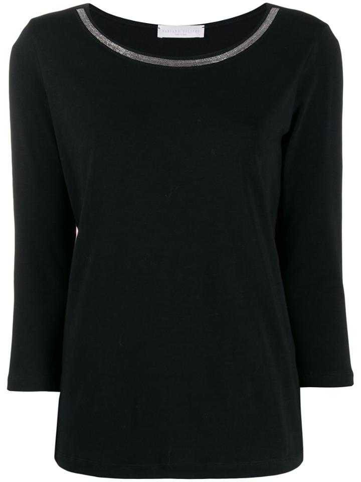 Fabiana Filippi Embellished Collar Jumper - Black