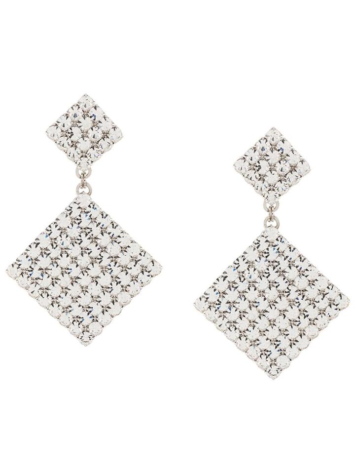 Alessandra Rich Faba Drop Earrings - Metallic