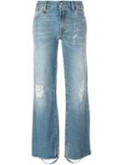 R13 'kilburn' Flared Jeans, Women's, Size: 28, Blue, Cotton