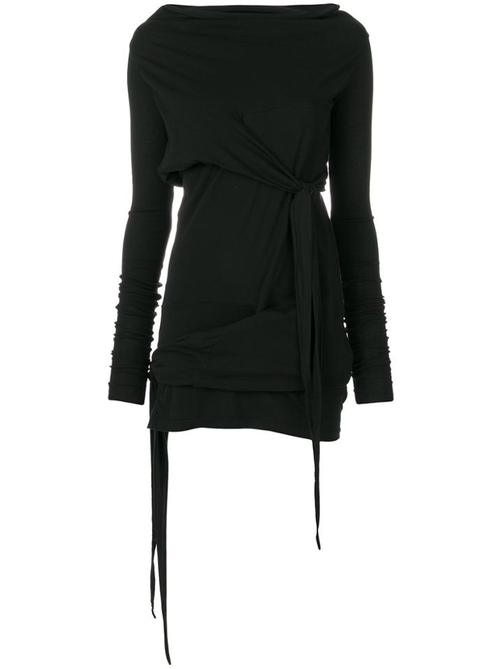 Rick Owens Drkshdw Gathered Shoulder Top - Black