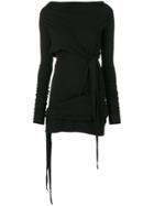 Rick Owens Drkshdw Gathered Shoulder Top - Black