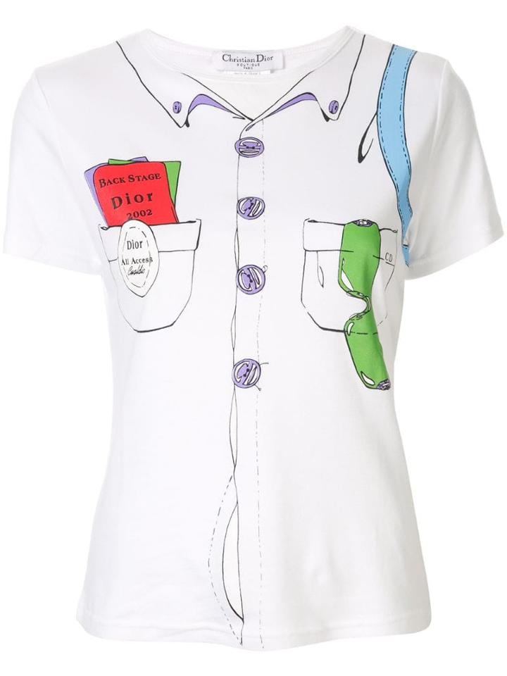 Christian Dior Pre-owned Shirt Print Slim T-shirt - White