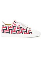 Thom Browne Woven Tricolour Sneakers - White