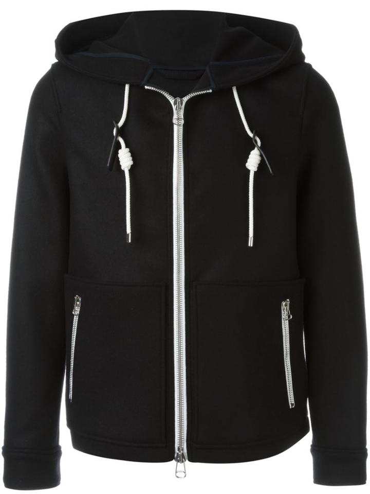 Lanvin Classic Hoodie, Men's, Size: 48, Black, Viscose/virgin Wool