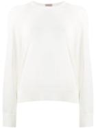 Mrz Slouchy Sleeve Slit Sweater - White