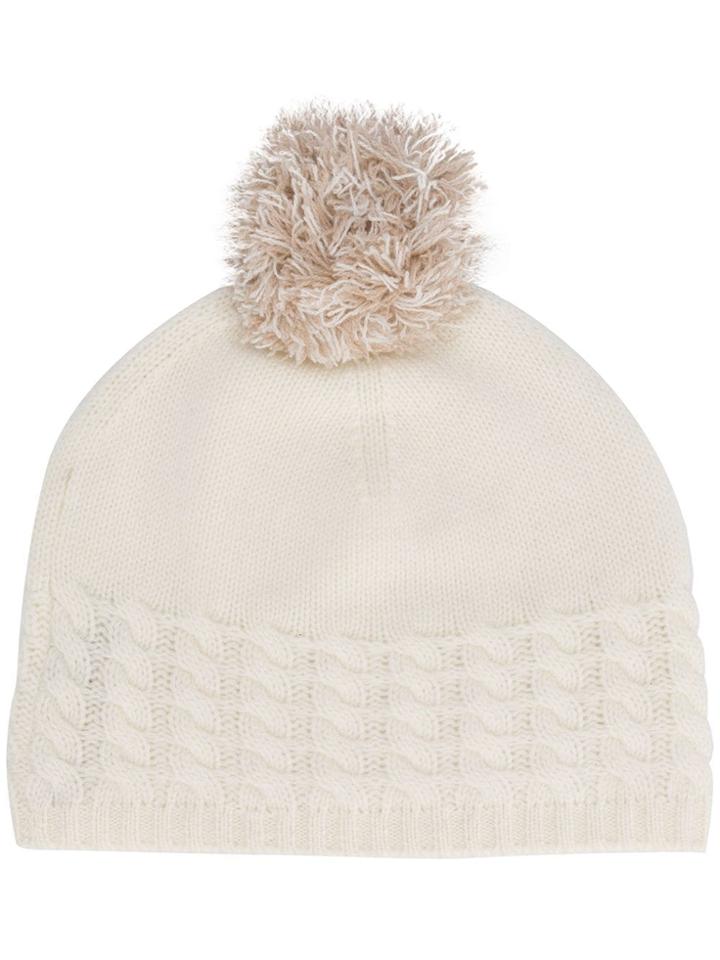 N.peal Pom-pom Beanie Hat - White