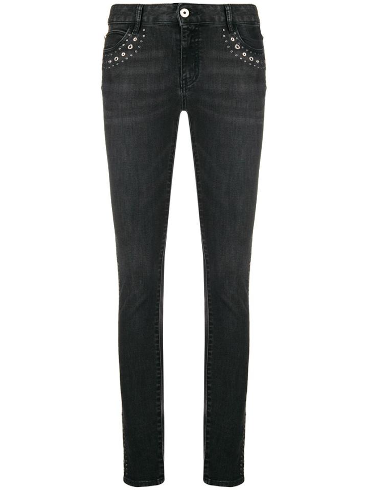 Just Cavalli Embellished Skinny Jeans - Black