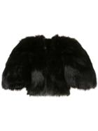 Melitta Baumeister Textured Furry Jacket - Black