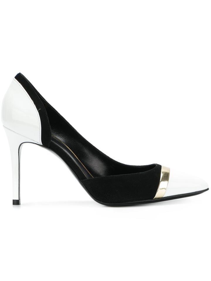 Lanvin Monochrome Panelled Pumps - Black