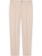 Gucci Cotton Poplin Pant With Gucci Label - White