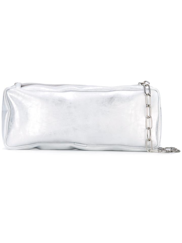 Mm6 Maison Margiela - Slouch Hobo Shoulder Bag - Women - Cotton/polyester/polyurethane - One Size, Grey, Cotton/polyester/polyurethane