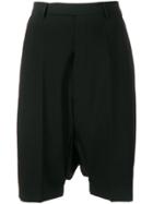 Rick Owens Tailored Drop-crotch Shorts - Black