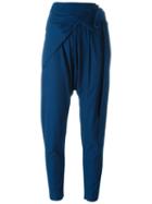 Isabel Marant 'mander' Drop Crotch Trousers, Women's, Size: 40, Blue, Cotton