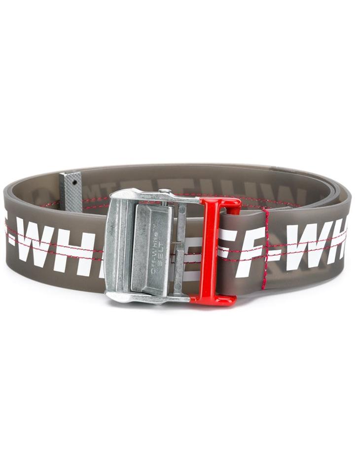 Off-white Lettering Logo Print Belt - Black