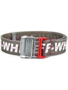 Off-white Lettering Logo Print Belt - Black