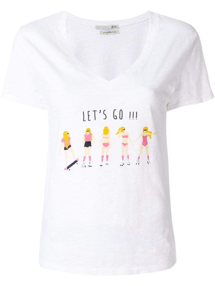 Cotélac Let's Go Print T-shirt - White