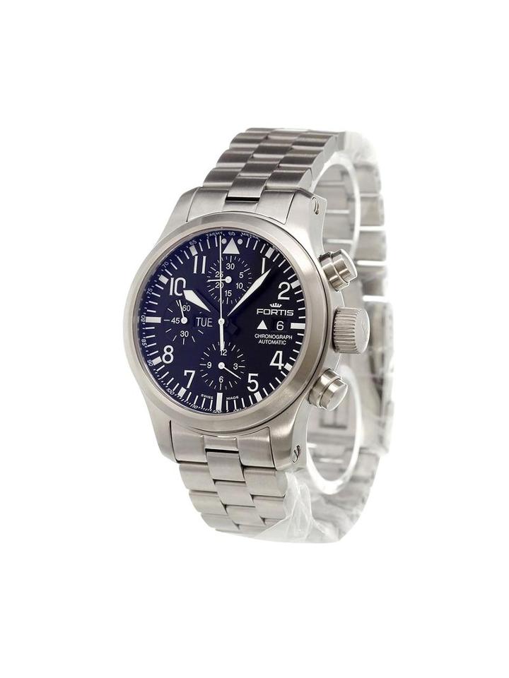 Fortis 'b-42 Flieger Chronograph' Analog Watch, Adult Unisex, Stainless Steel