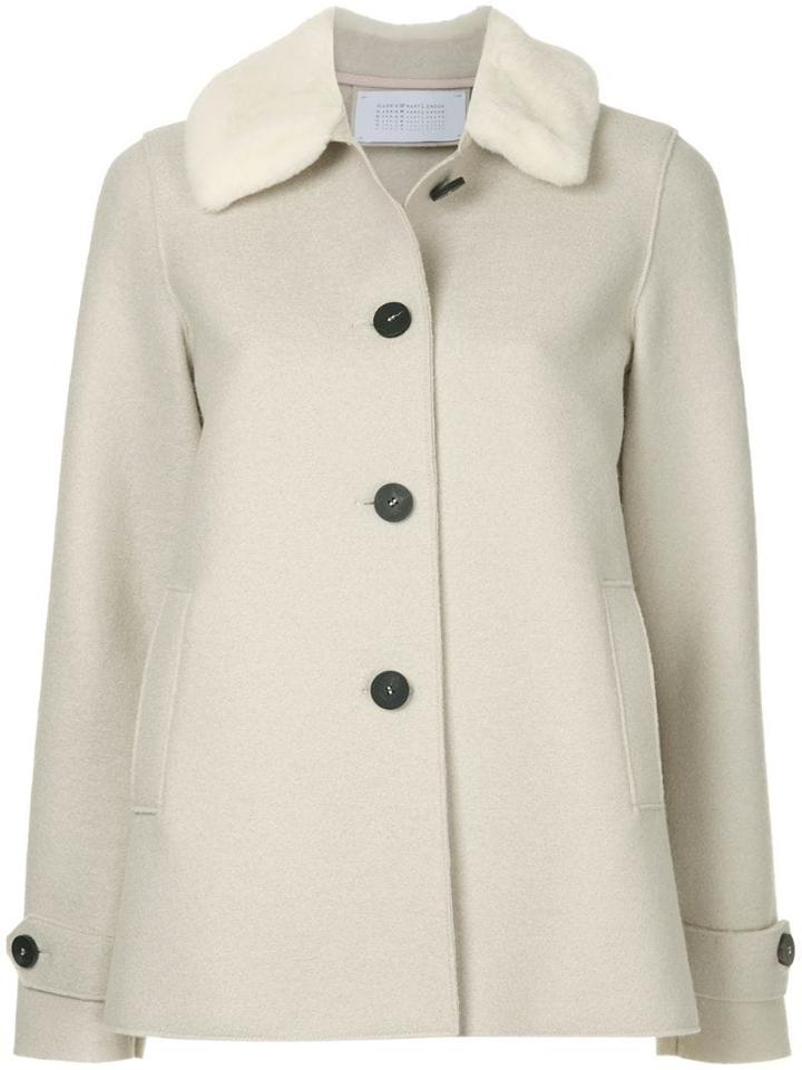 Harris Wharf London Loden Faux Fur Trimmed Jacket - Neutrals