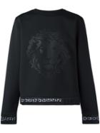 Versus Lion Print Sweatshirt, Men's, Size: Xl, Black, Polyester/spandex/elastane