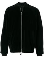 Ann Demeulemeester Velvet Bomber Jacket - Black