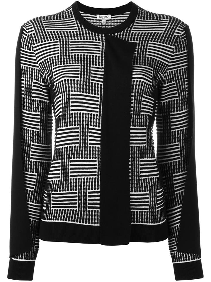 Kenzo Striped Jumper, Women's, Size: Large, Black, Silk/cotton