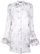 Roberto Cavalli - Ruffled Neck Shirt - Women - Silk - 40, Silk
