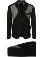 Comme Des Garçons Pre-owned Boiled Poly Patchwork Suit - Black