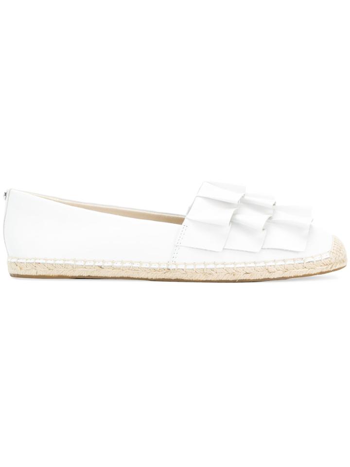 Michael Michael Kors Bella Ruffled Espadrilles - White