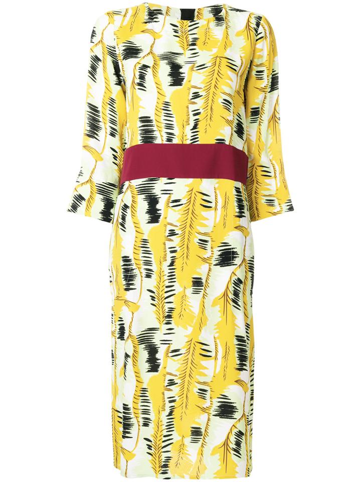 Marni Printed Shift Dress - Yellow & Orange