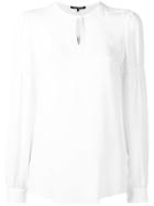 Luisa Cerano Pleated Sleeve Blouse - White