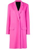Helmut Lang Classic Single-breasted Coat - Pink & Purple