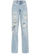 Ksubi Relaxed Fit Distressed Jeans - Blue