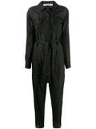 Katharine Hamnett London Eleanor Silk Boiler Suit - Black