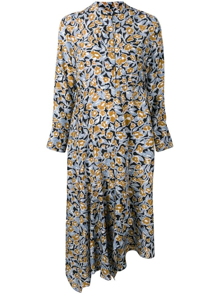 Christian Wijnants Dhana Foliage Print Dress - Blue