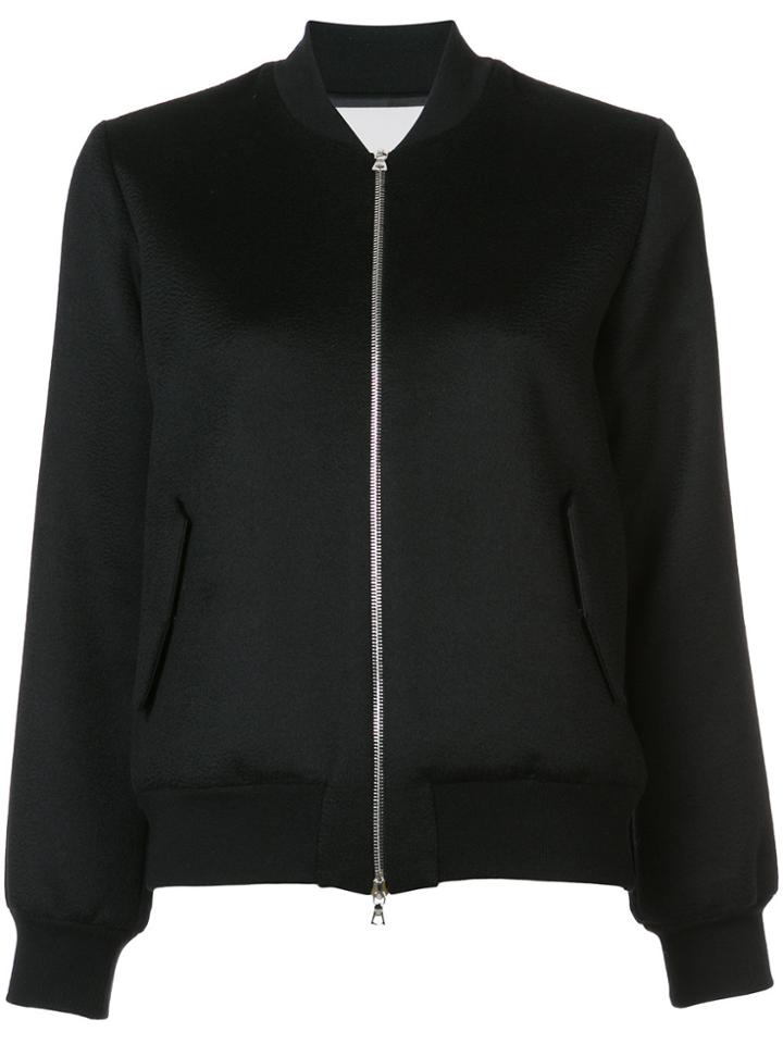 Adam Lippes Zipped Bomber Jacket - Black