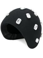 Gianluca Capannolo Rhinestone Embellished Hat - Black