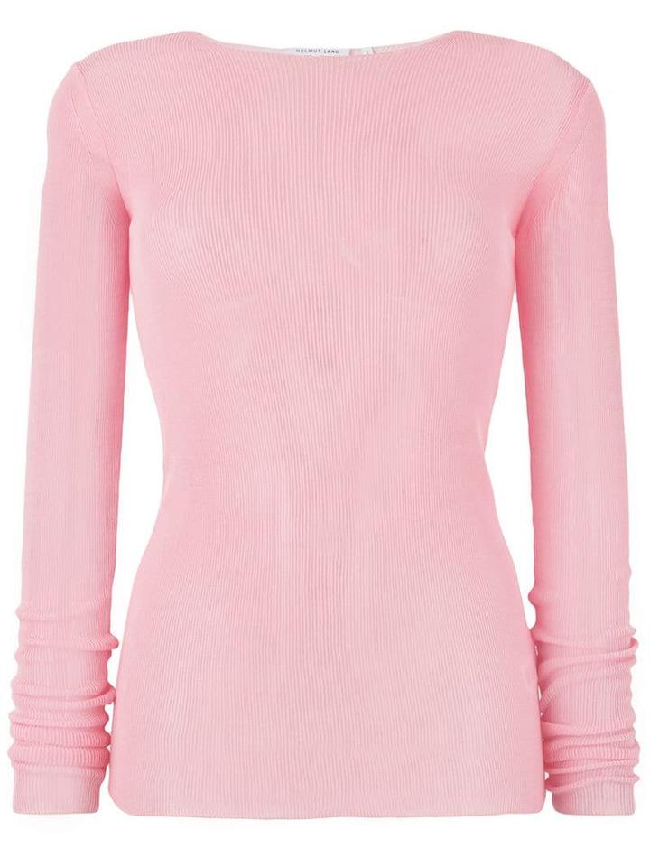 Helmut Lang Drop Needle Woven Top - Pink