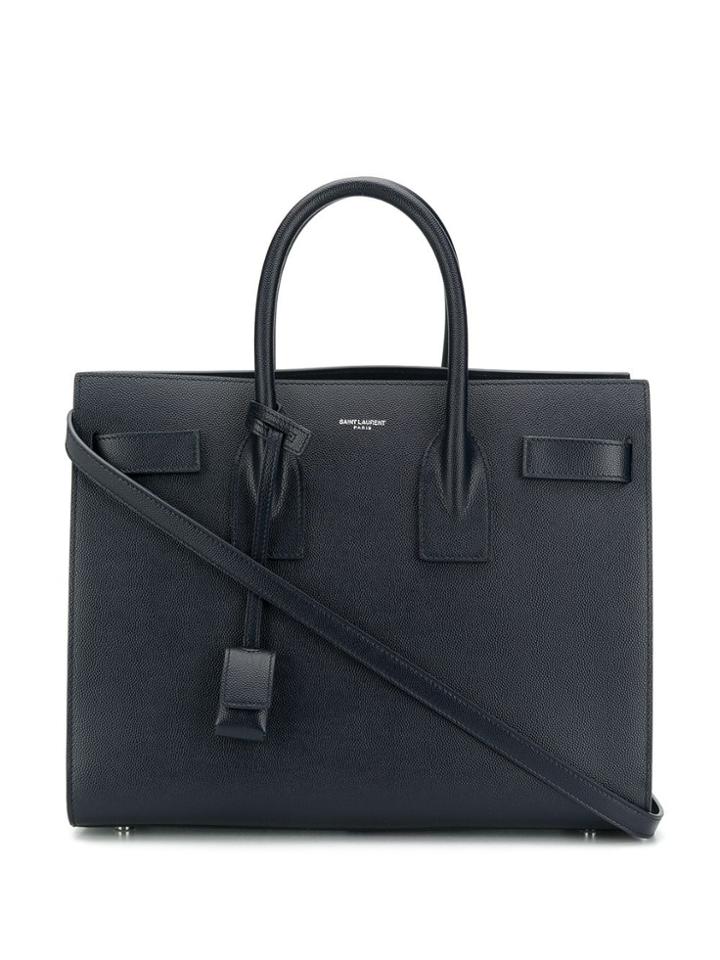 Saint Laurent Small Logo Tote - Blue