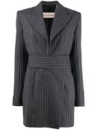 Alexandre Vauthier Pinstripe Blazer Dress - Grey