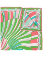 Emilio Pucci Shell Print Silk-twill Scarf - Green